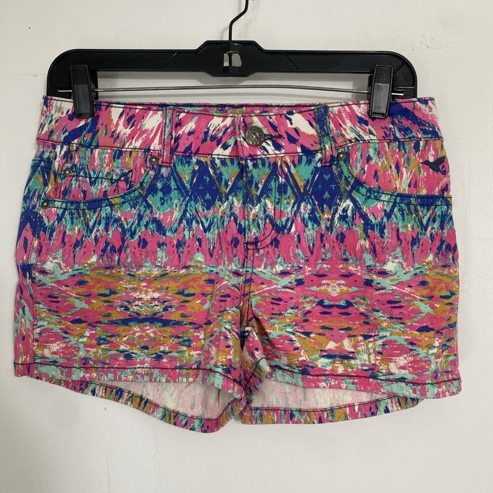 GRANE Shorts Girls Juniors 9 Y2K Shorty Colorful Festival Stretch Booty